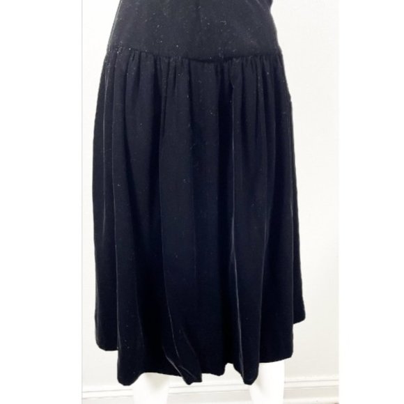 OSCAR DE LA RENTA CRUSHED VELVET MIDI SKIRT - Picture 6 of 6